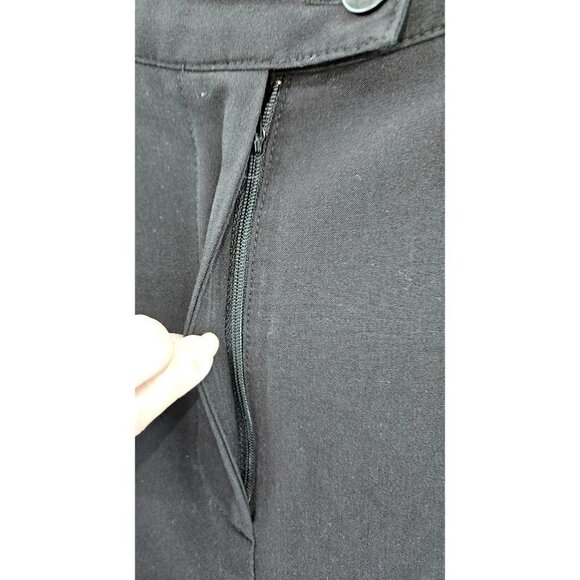 Maggie Barnes Stretch Black Pants Plus Sz 9 Avg 30 32 Elastic Sides Crop Ankle - Picture 6 of 11